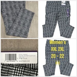 Women's Seven7 XXL 2XL 2X 20 - 22 Jeans Pull-On Ponte Pant Pants Black Stretch
